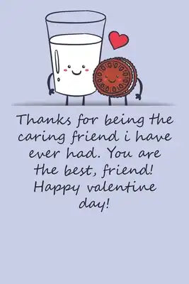Valentines day gifts: Thanks for being the caring friend i have ever had: Notebook gift for best friend-Valentine's Day Ideas For friends -