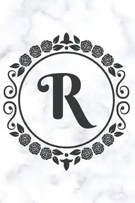 R: Sketchbook - Cute Personalized Floral Initial Monogram Drawing Book for Artists - Pretty Doodling Pad for Students for