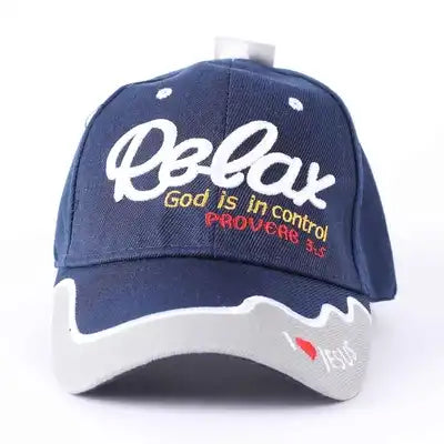 Cap Navy Relax God in Control