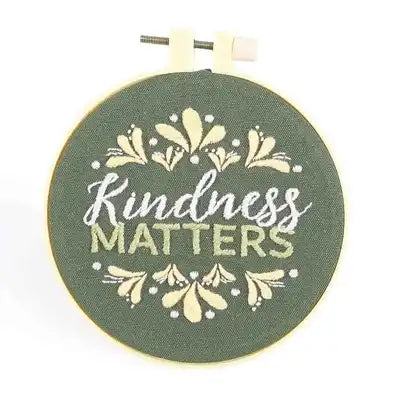 Embroidery Kit - Kindness Matters 10cm