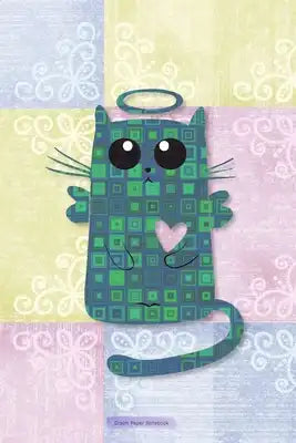 Graph Paper Notebook: Cat Angel Green Squares Cover Maths Exercise Notebook Graph Paper 5x5 .20 x .20 Softcover