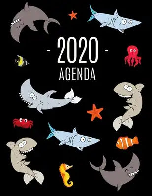 Tiburón Agenda 2020: Planificador Semanal - 52 Semanas Enero a Diciembre 2020