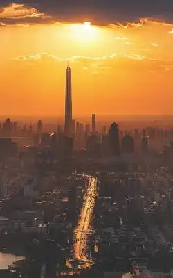 Tianjin China Twilight City Chinese Scenery