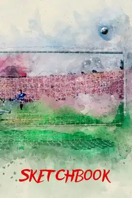 Football Sketchbook: Painted Football Sketchpad With Border 6 x 9 in, 120 pages for drawing - for soccer sport lovers (kids, boys, children