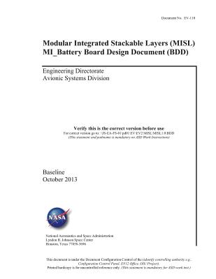 Modular Integrated Stackable Layers (Misl) Mi_battery Board Design Document (Bdd)