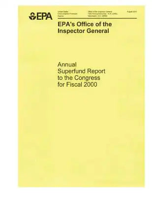 Annual Superfund Report to the Congress for Fiscal 2000