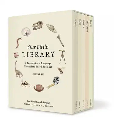 Our Little Library Vol. 3: Dinosaurs, Space, Tools, Bugs, and Sports Board Book Set for Boys & Girls