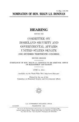 Nomination of Hon. Shaun L.S. Donovan