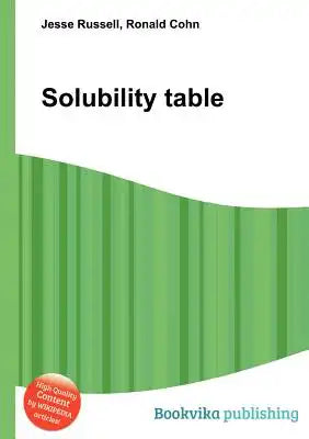 Solubility Table