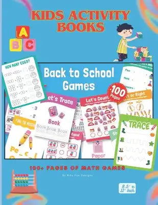 KIDS ACTIVITY BOOK // Coloret Interior: Back to School Games and Activities Book 8.5 x 11 in. Enjoy this affordable Back to School Bundle of +100 kid'
