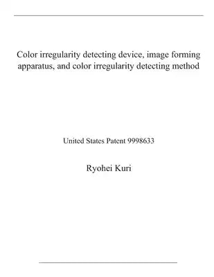 Color irregularity detecting device, image forming apparatus, and color irregularity detecting method: United States Patent 9998633