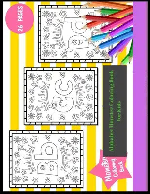 Alphabet monsters Coloring Book, Alphabet Monster Coloring Book for Kids: Cute Monster ABC Book by A-Z for kids - M is for the monster - coloring page