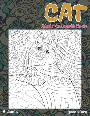 Adult Coloring Book Good Vibes - Animals - Cat