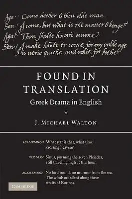Found in Translation: Greek Drama in English