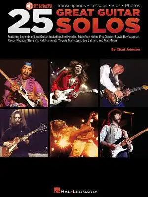25 Great Guitar Solos: Transcriptions * Lessons * BIOS * Photos [With CD]
