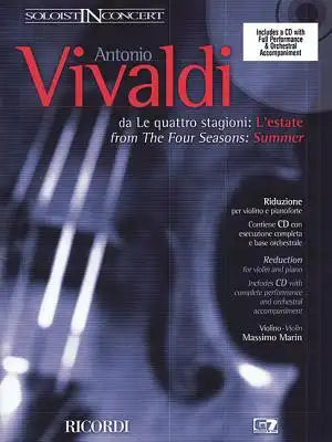 Concerto in G Minor l'Estate (Summer) from the Four Seasons Rv315, Op.8 No.2: Critical Edition Violin and Piano Reduction