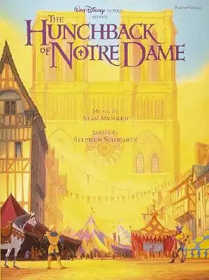 The Hunchback of Notre Dame Piano Vocal Guitar Songbook Alan Menken Stephen Schwartz 10 Disney Film Songs with Lyrics Chord Names Guitar Chord Diagram