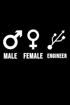Male Female Engineer: 6 x 9 Squared Notebook for Engineers & Math Lover