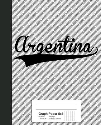 Graph Paper 5x5: ARGENTINA Notebook