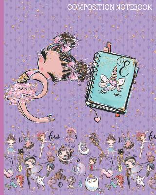 E Composition Notebook: Monogrammed Initial Primary School Wide Ruled Interior Notebook