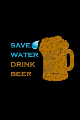 Save Water Drink Beer: Notepad 6x9" Beer Mug Cover - Funny Beer Lover Gift Oktoberfest Beer Stein Gift For Brewer & Men & Colleagues Beer Dri