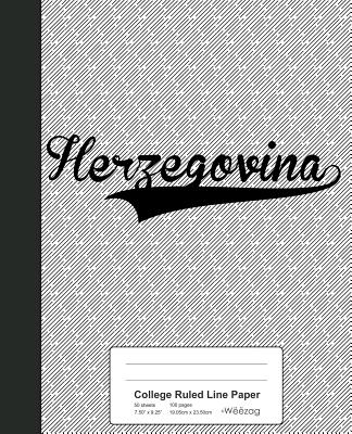 College Ruled Line Paper: HERZEGOVINA Notebook