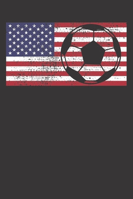 Notebook: Soccer USA Flag Goalie Ball Gift Sports Dot Grid 6x9 120 Pages