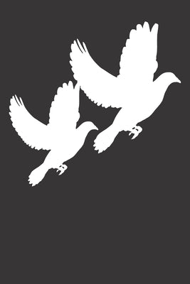 Notebook: Dove Flying Two Pigeon Bird Lover Cool Gift Dot Grid 6x9 120 Pages