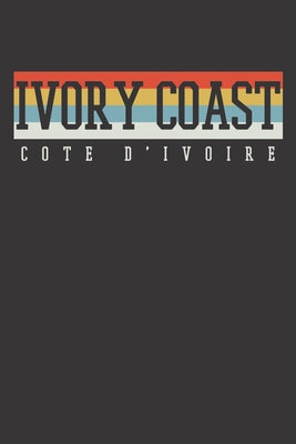 Notebook: Ivory Coast West African Country Souvenir Retro Gift Dot Grid 6x9 120 Pages