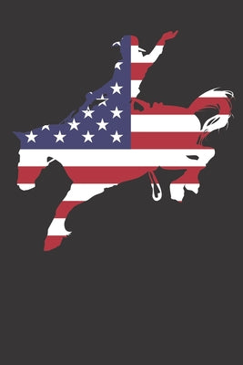 Notebook: Rodeo USA Flag Gift 4th Of July Horse Dot Grid 6x9 120 Pages