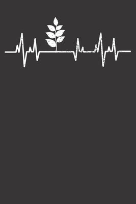 Notebook: Vegan Power Plant Heartbeat College Ruled 6x9 120 Pages