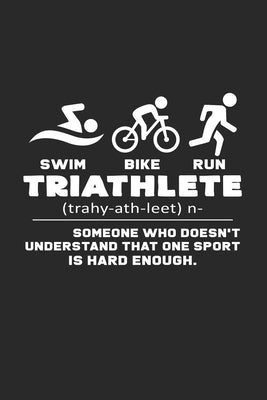 Triathlete: 6x9 Triathlon - dotgrid - dot grid paper - notebook - notes