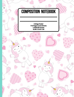 Composition Notebook College Ruled: Unicorn 100 Pages