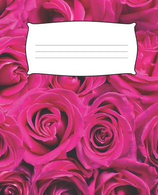 HOT PINK Composition Notebook: 7.5 X 9.25 Primary Ruled 110 pages book for girls, kids, school, students and teachers