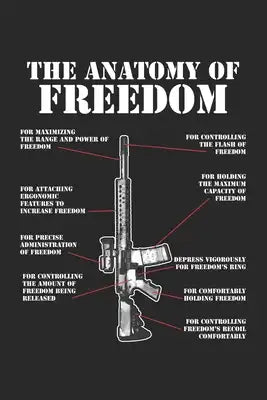 The Anatomy of Freedom: M4 AR15 Sturmgewehr Pistole Notizbuch liniert DIN A5 - 120 Seiten für Notizen, Zeichnungen, Formeln - Organizer Schrei