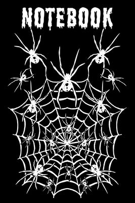 Notebook: Halloween Horror Spider 120 Pages College Line Ruled Notebook