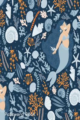 Password Book: Include Alphabetical Index With Cute Seamless Pattern Mermaids