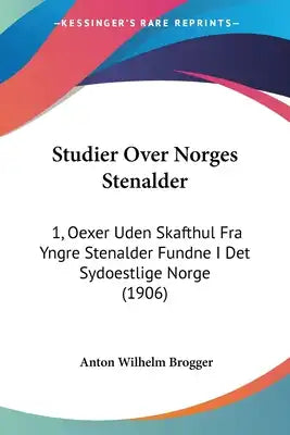 Studier Over Norges Stenalder: 1, Oexer Uden Skafthul Fra Yngre Stenalder Fundne I Det Sydoestlige Norge (1906)