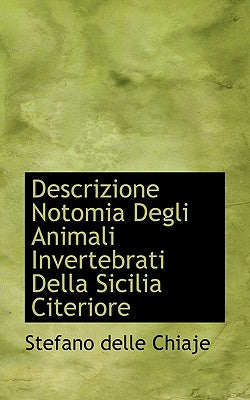 Descrizione Notomia Degli Animali Invertebrati Della Sicilia Citeriore
