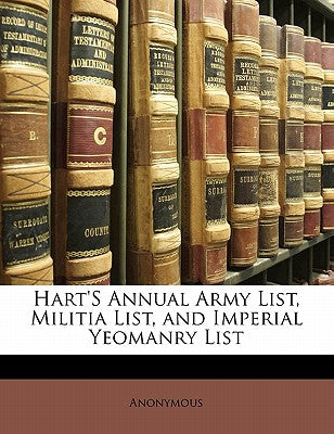 Hart's Annual Army List, Militia List, and Imperial Yeomanry List