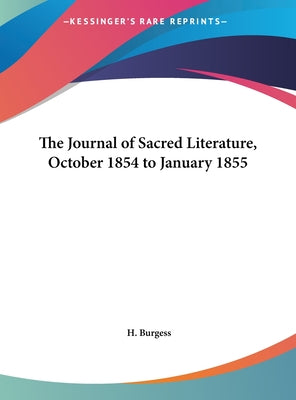 The Journal of Sacred Literature, October 1854 to January 1855