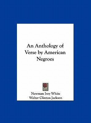 An Anthology of Verse by American Negroes