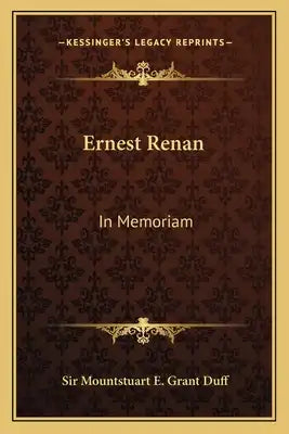 Ernest Renan: In Memoriam