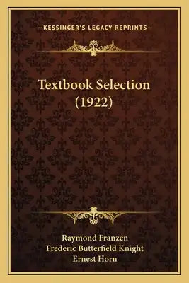 Textbook Selection (1922)