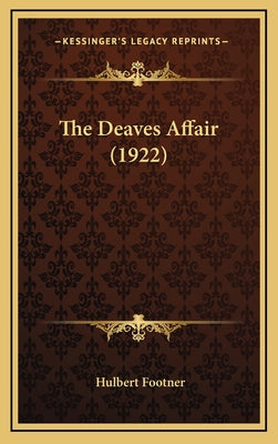 The Deaves Affair (1922)