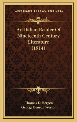 An Italian Reader Of Nineteenth Century Literature (1914)