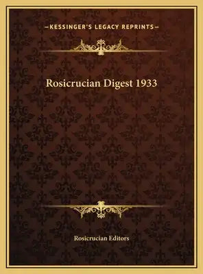 Rosicrucian Digest 1933