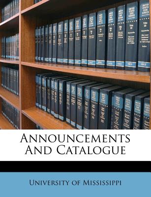 Announcements and Catalogue