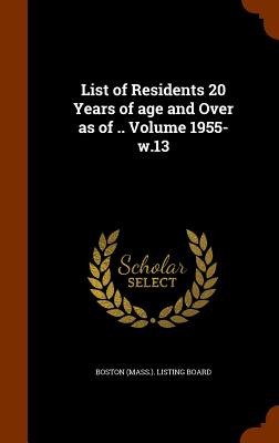List of Residents 20 Years of age and Over as of .. Volume 1955- w.13