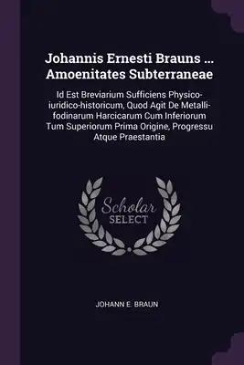 Johannis Ernesti Brauns ... Amoenitates Subterraneae: Id Est Breviarium Sufficiens Physico-iuridico-historicum, Quod Agit De Metalli-fodinarum Harcica